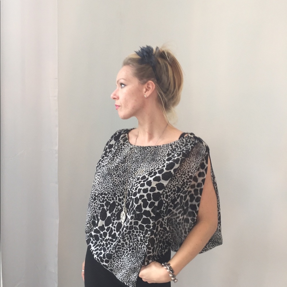 Black & White Zebra Animal Print Blouse